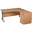 Karbon K3 Ergonomic Deluxe Cantilever Desk With 600D Desk End Pedestal