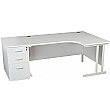 Karbon K3 Ergonomic Deluxe Cantilever Desk With 800D Desk End Pedestal