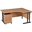 Karbon K3 Ergonomic Deluxe Cantilever Desk With Low Mobile Pedestal