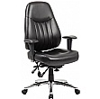 Alpha 24 Hour Black Leather Task Chairs