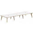 Bianco 6 Person Back to Back Rectangular Bench Desk