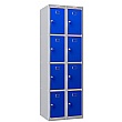 Phoenix PL Series Personal Lockers - 8 Door 2 Column With Key Lock