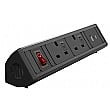 Desktop Power Module with 2 Power Sockets with 1 USB A and 1 USB C Fast Charge Sockets