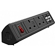 Desktop Power Module with 2 Power Sockets and 2 CAT6 Data Sockets