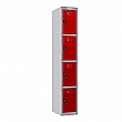 Phoenix PL Series Personal Lockers - 4 Door 1 Column With Combination Lock