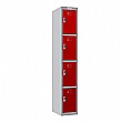 Phoenix PL Series Personal Lockers - 4 Door 1 Column With Electronic Lock