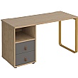 Ryto Home Office Desk with Fixed 2 Drawer Pedestal