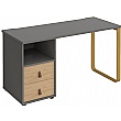 Ryto Home Office Desk with Fixed 2 Drawer Pedestal