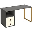 Ryto Home Office Desk with Fixed 2 Drawer Pedestal