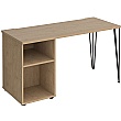 Flores Home Office Desk with Fixed Open Pedestal