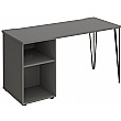 Flores Home Office Desk with Fixed Open Pedestal