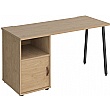 Solis Home Office Desk with Fixed Cupboard Pedestal