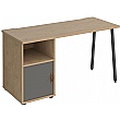 Solis Home Office Desk with Fixed Cupboard Pedestal