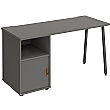 Solis Home Office Desk with Fixed Cupboard Pedestal