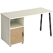 Solis Home Office Desk with Fixed Cupboard Pedestal