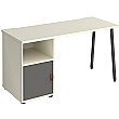 Solis Home Office Desk with Fixed Cupboard Pedestal