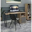 Flores Home Office Desk with Fixed Cupboard Pedestal