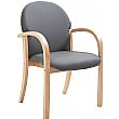 Lincoln Wooden Frame Vinyl Stacking Chair With Arms