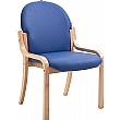 Lincoln Wooden Frame Vinyl Stacking Chair Without Arms