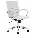 Chase White Bonded Leather Office Chair