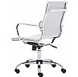 Chase White Bonded Leather Office Chair