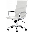 Chase White Bonded Leather High Back Office Chair