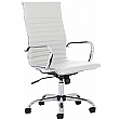 Chase White Bonded Leather High Back Office Chair