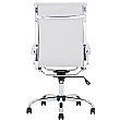 Chase White Bonded Leather High Back Office Chair