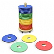 32 Rainbow Circular Cushions with Donut Trolley