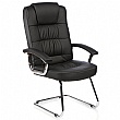 Acadia Chrome Enviro Leather Cantilever Chair