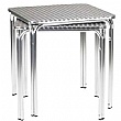 Aluminium Bistro Square Stacking Table
