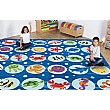 Under the Sea Large Square Placement Carpet