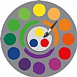 Decorative Colour Wheel Carpet