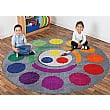 Decorative Colour Wheel Carpet