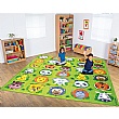 Zoo Conservation Large Square Placement Carpet