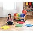 32 Rainbow Square Cushions with Tuf 2 Trolley