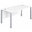 Commerce II Executive White Rectangular Office Desks