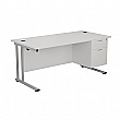 Commerce II Deluxe Rectangular Office Desks With Fixed Pedestal