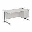 Commerce II Deluxe Rectangular Office Desks With Fixed Pedestal