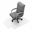 Hard Floor PVC Chair Mat Rectangular With Lip