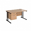 Stellar Rectangular Desks With Single Fixed Pedestal