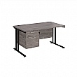 Stellar Rectangular Desks With Single Fixed Pedestal