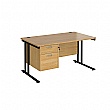 Stellar Rectangular Desks With Single Fixed Pedestal