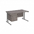 Stellar Rectangular Desks With Single Fixed Pedestal