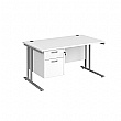 Stellar Rectangular Desks With Single Fixed Pedestal