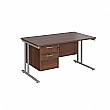 Stellar Rectangular Desks With Single Fixed Pedestal