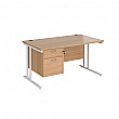 Stellar Rectangular Desks With Single Fixed Pedestal