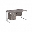 Stellar Rectangular Desks With Single Fixed Pedestal