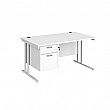 Stellar Rectangular Desks With Single Fixed Pedestal