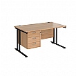 Stellar Rectangular Desks With Single Fixed Pedestal